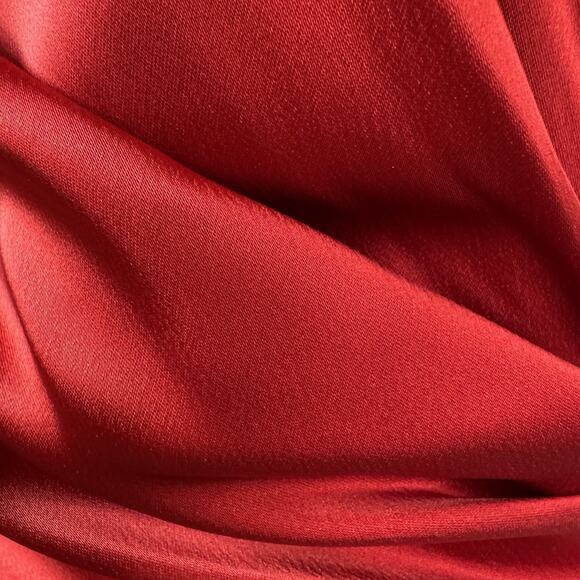 Talbot Runhof Draped Wrap Detail Sleeveless Crepe Satin Gown Red Size 8 Formal - Picture 12 of 16